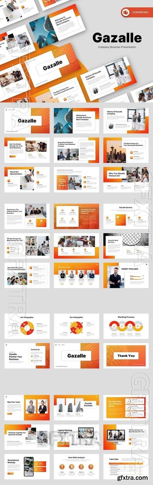 Gazalle - Company Business PowerPoint Template ZBVDZW4