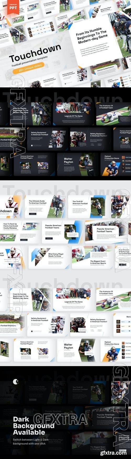 Touchdown - Football PowerPoint, Keynote and Google Slides Presentation