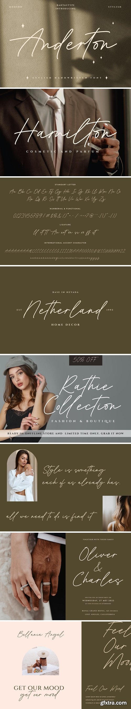 Anderton A Handwritten Font