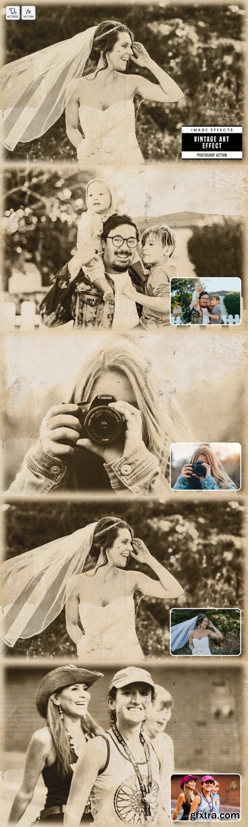 Vintage Art Photoshop Action