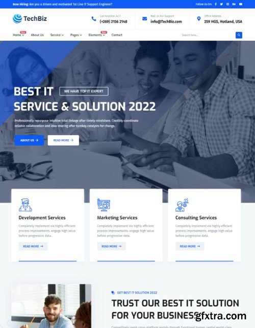 Techbiz - IT Solution & Business HTML Template BVN3FLP