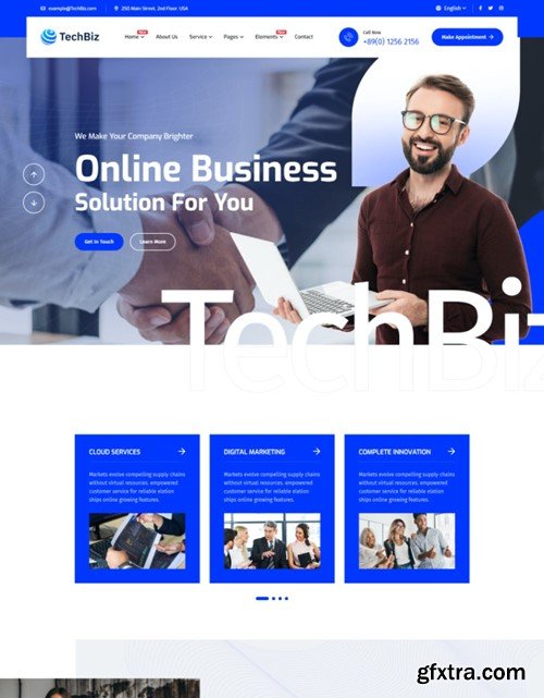 Techbiz - IT Solution & Business HTML Template BVN3FLP