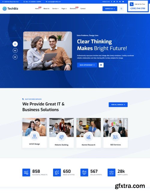 Techbiz - IT Solution & Business HTML Template BVN3FLP