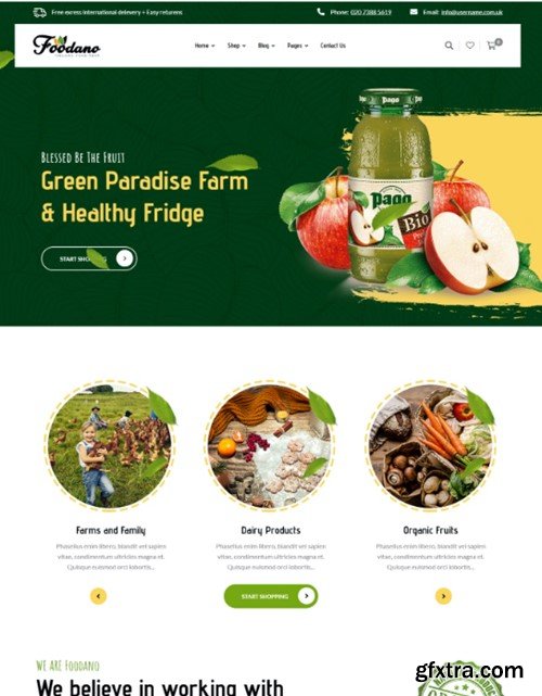 Foodano - Organic Food Shop Grocery HTML Template 7ZVLG76