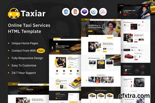 Taxiar - Online Taxi Service HTML Template DHWBZGG