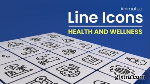 Videohive 50 Animated Health and Wellness Line Icons 46888002