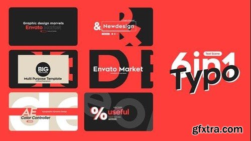 Videohive Typo Scene 6 in 1 46848457