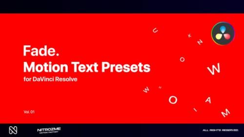 Videohive - Fade Motion Text Presets Vol. 01 for DaVinci Resolve