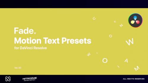 Videohive - Fade Motion Text Presets Vol. 02 for DaVinci Resolve