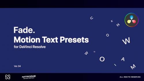 Videohive - Fade Motion Text Presets Vol. 04 for DaVinci Resolve