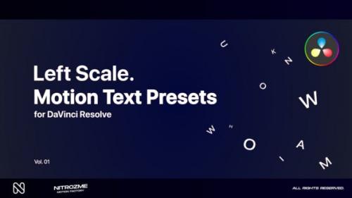 Videohive - Left Scale Motion Text Presets Vol. 01 for DaVinci Resolve