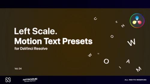 Videohive - Left Scale Motion Text Presets Vol. 04 for DaVinci Resolve