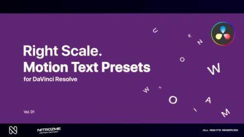 Videohive - Right Scale Motion Text Presets Vol. 01 for DaVinci Resolve