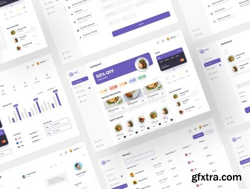 Eatly - Food Deilvery Dashboard UI KIT Ui8.net