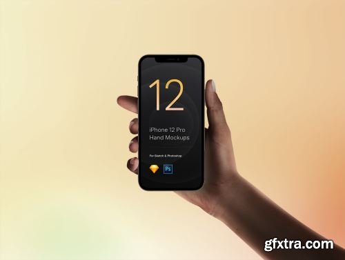 2 Hands Mockups iPhone 12 Pro & iPhone 12 Ui8.net