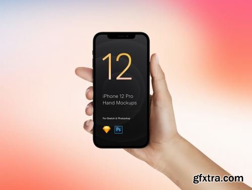 2 Hands Mockups iPhone 12 Pro & iPhone 12 Ui8.net