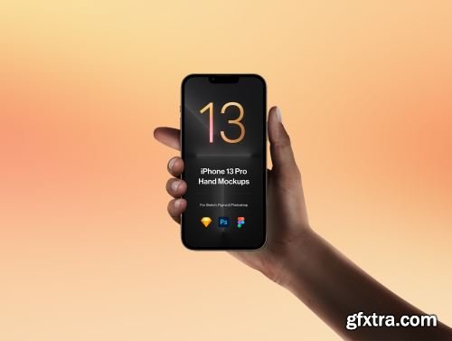 2 Hands Mockups iPhone 13 Pro & iPhone 13 Ui8.net