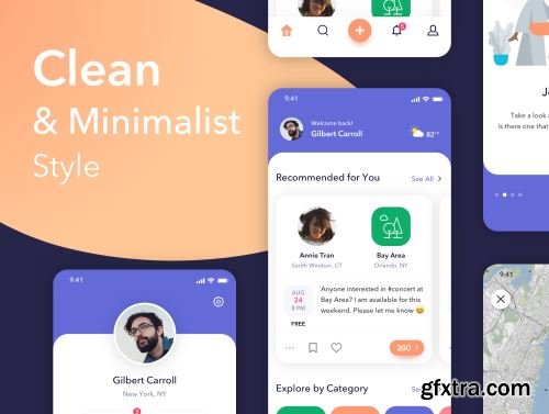 2GO Social App UI Kit Ui8.net