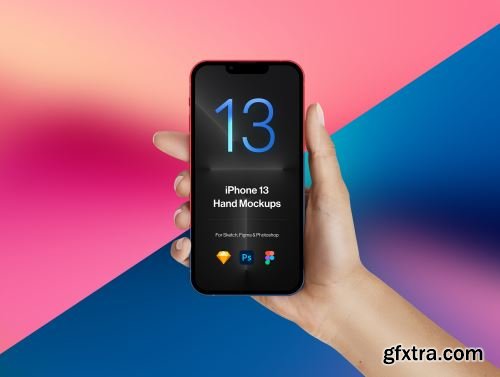 2 Hands Mockups iPhone 13 Pro & iPhone 13 Ui8.net