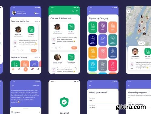 2GO Social App UI Kit Ui8.net