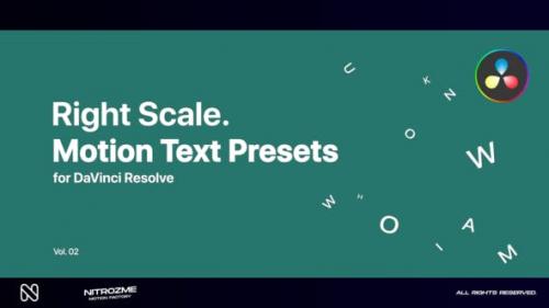 Videohive - Right Scale Motion Text Presets Vol. 02 for DaVinci Resolve