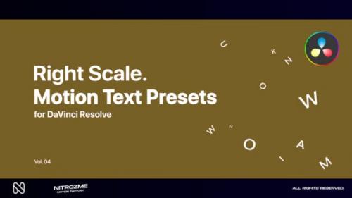 Videohive - Right Scale Motion Text Presets Vol. 04 for DaVinci Resolve