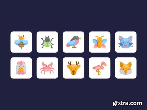 3D Animal Icons Ui8.net