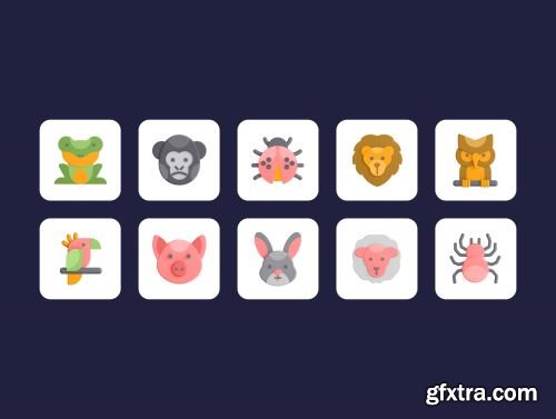 3D Animal Icons Ui8.net