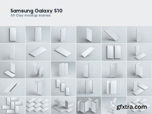 30 Samsung Galaxy S10 Clay Mockup Ui8.net