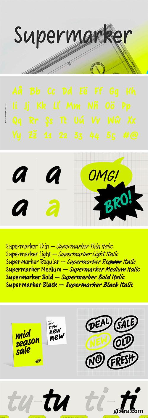 Supermarker Font Family