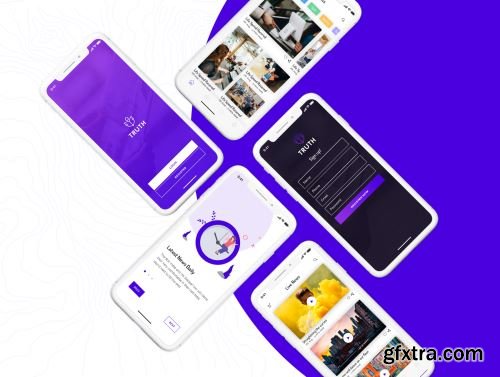 Truth: News Mobile App UI Kit Ui8.net