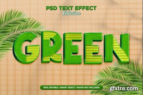 green color with wood textured text effect templat PA8TKER
