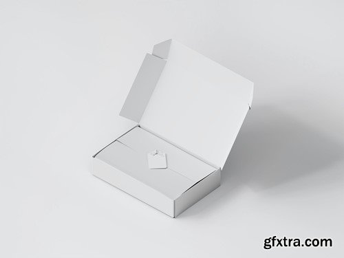 Paper Mailing Box Packaging Branding Mockup Set 52BKMBC