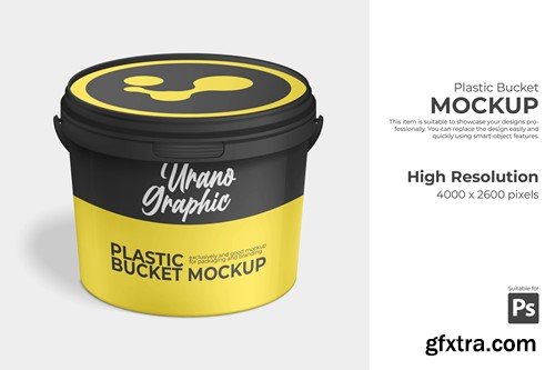 PSD Plastic Bucket Mockup MFVHWXD