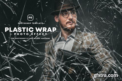 Plastic Wrap Photo Effect X2XN4KW