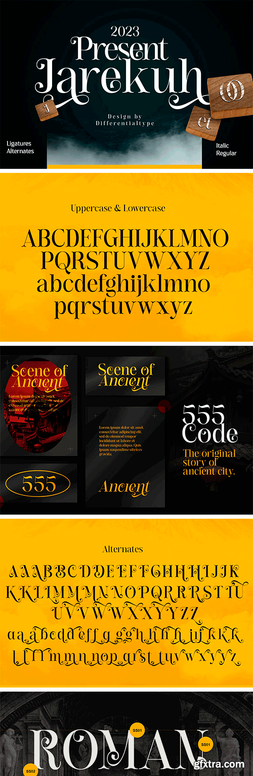 Jarekuh - Decorative Serif Font