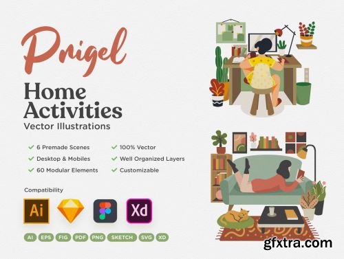 Prigel - Home Activity Modular Scenes Ui8.net