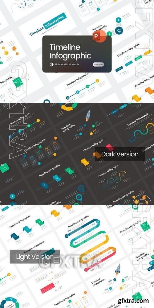 Timeline Process Infographic PowerPoint Template P68W5NV