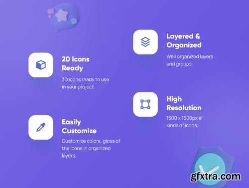 Commercially - E-Commerce 3D Icon Set Ui8.net