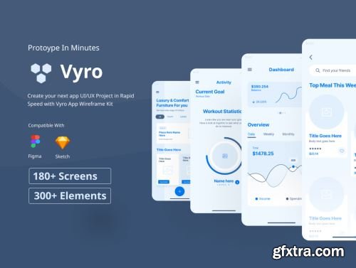 Vyro App Wireframe Kit Ui8.net