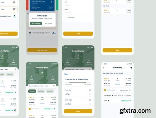 bVietnamAirlines - Booking Flight App UI Kit Ui8.net