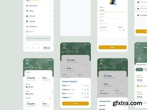 bVietnamAirlines - Booking Flight App UI Kit Ui8.net