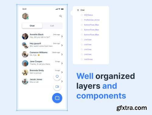 Talky | Chat & Video Messenger App Ui8.net