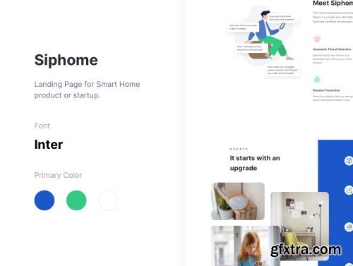 Siphome Landing Page for Smart Home Product Ui8.net