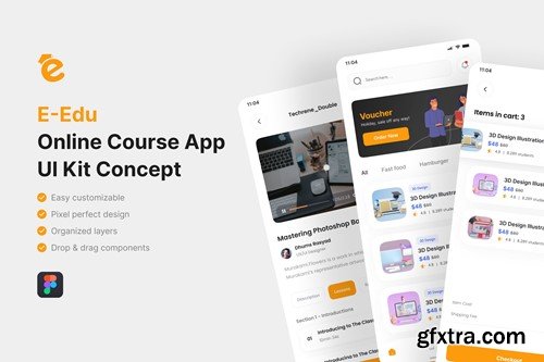 E-Edu_Online Course App UI Kit 94JGGE2