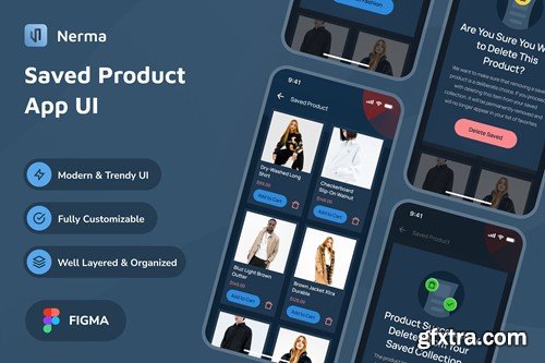 Nerma - Saved Product Dark Mode App UI SWCK5XL