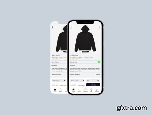 Shop app UI Kit for iPhone 12 Pro Ui8.net