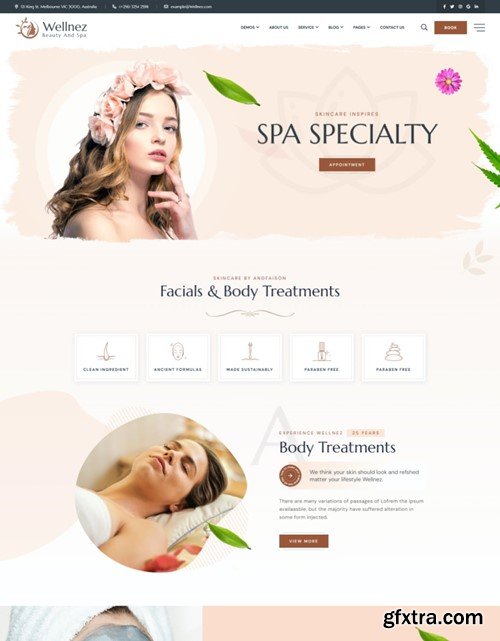 Wellnez - Spa Beauty Wellness Salon HTML Template RRYZ4S2