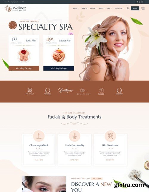 Wellnez - Spa Beauty Wellness Salon HTML Template RRYZ4S2