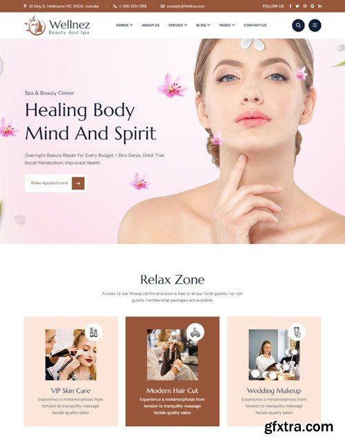 Wellnez - Spa Beauty Wellness Salon HTML Template RRYZ4S2